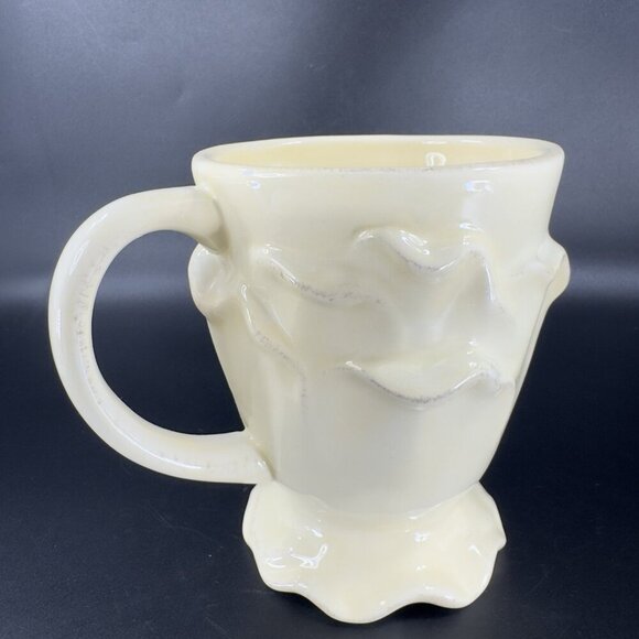 Roscher Flower Antique Butter Yellow Coffee Mug Cup Set 2 Flower Shape Mugs Cups - Picture 16 of 16